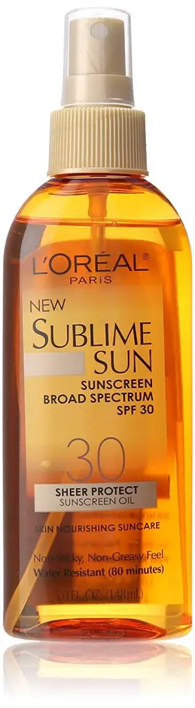 Sunscreen oil