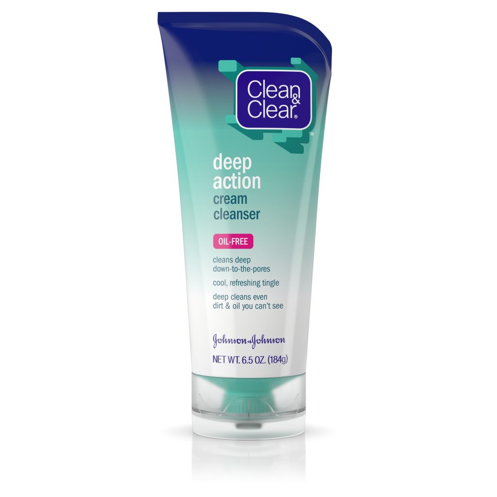 clean and clear oli-free deep action cream acne cleanser
