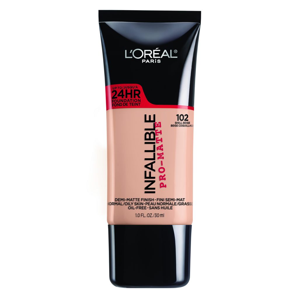 L’Oréal Paris Infallible Pro-Matte 102 Shell Beige vs Pro-Glow 202 Creamy Natural Foundations